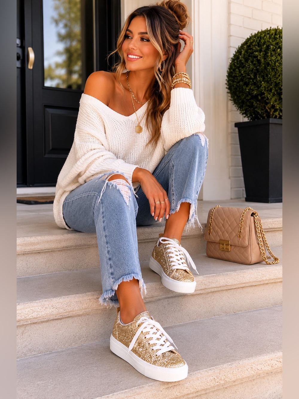 BP Sonny 2 Glitter Platform Sneakers